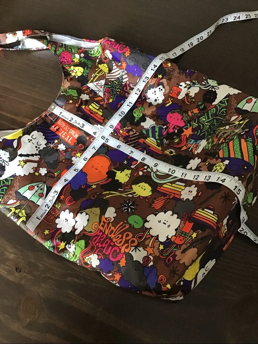 Colorful nylon tote (Tokidoki style pattern print)